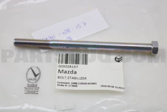Mazda G03028157 BOLT,STABILIZER