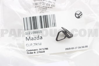 Mazda GJ2168865 CLIP,TRIM