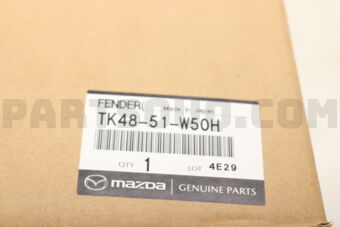 Mazda TK4851W50H FENDER(R),OVER-RR