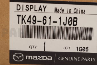 Mazda TK49611J0B DISPLAY,INFORMATION