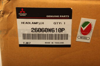 Mitsubishi 26060W610P HEADLAMP ASSY,LH
