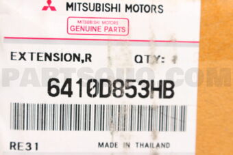 Mitsubishi 6410D853HB EXTENSION,RR BUMPER