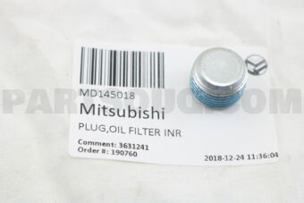 Mitsubishi MD145018 PLUG,OIL FILTER INR