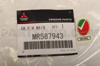 Mitsubishi MR587943 SWITCH AS,F/DR PWR WINDOW