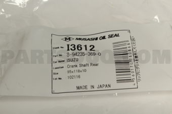 Musashi I3612 OIL SEAL