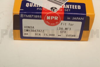 NPR SWH30474ZZSTD PISTON RING SET