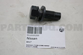 Nissan 0112101233 BOLT