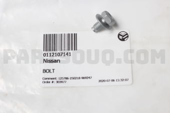 Nissan 0112107141 BOLT