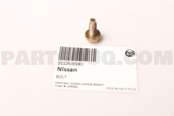 Nissan 011250028U BOLT