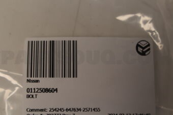 Nissan 0112508604 BOLT
