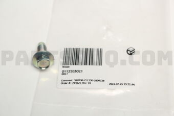 Nissan 01125E8021 BOLT
