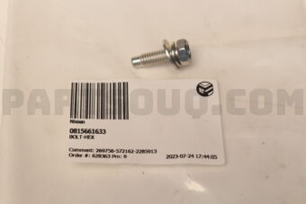 Nissan 0815661633 BOLT-HEX