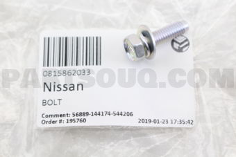 Nissan 0815862033 BOLT