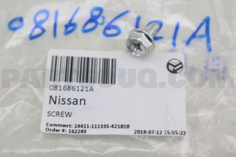 Nissan 081686121A SCREW