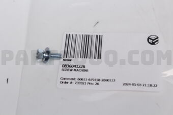 Nissan 0836041226 SCREW-MACHINE