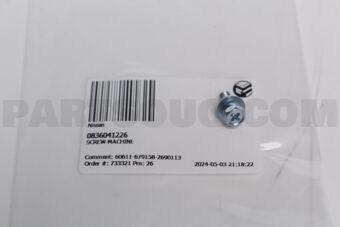 Nissan 0836041226 SCREW-MACHINE