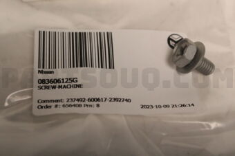 Nissan 083606125G SCREW-MACHINE