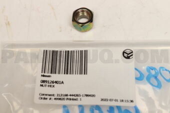 Nissan 089126401A NUT-HEX