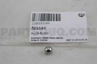 Nissan 1105131U00 PLUG-BLIND
