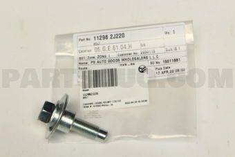 Nissan 112982J220 BOLT