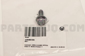 Nissan 119168J10A BOLT
