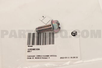 Nissan 119168J10A BOLT