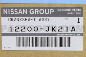 Nissan 12200JK21A CRANKSHAFT ASSY