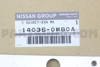 Nissan 140360W80A S GASKET-EXH MA