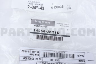 Nissan 14056JK21D HOSE-WATER