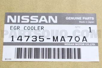 Nissan 14735MA70A COOLER ASSY-EGR