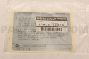 Nissan 148057E000 LABEL-EMISSION CONTROL