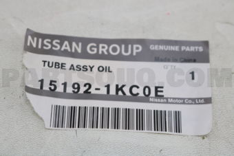 Nissan 151921KC0E TUBE ASSY OIL