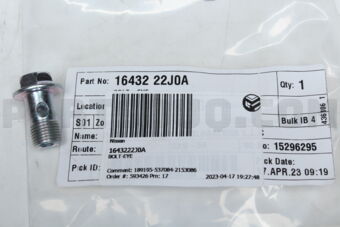 Nissan 1643222J0A BOLT-EYE