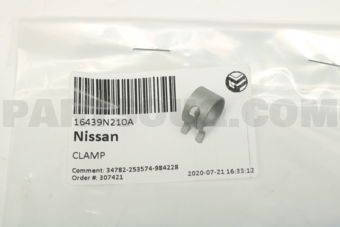 Nissan 16439N210A CLAMP
