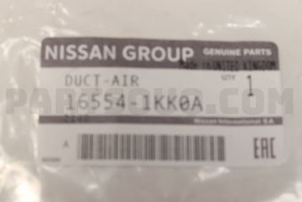 Nissan 165541KK0A DUCT AIR