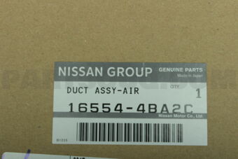 Nissan 165544BA2C AIR DUCT