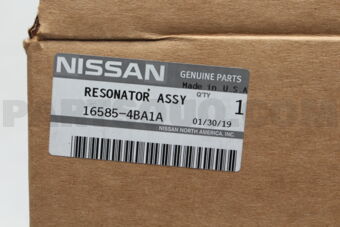 Nissan 165854BA1A RESONATOR ASSY-AIR