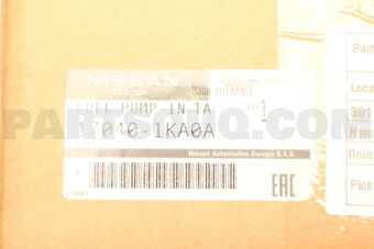 Nissan 170401KA0A FUEL PUMP-IN TA