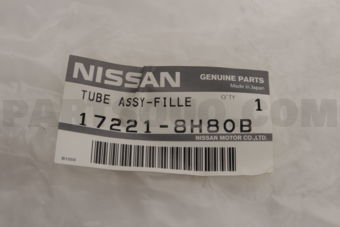 Nissan 172218H80B TUBE FILLER