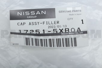 Nissan 172515XB0A CAP ASSY-FILLER