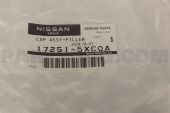 Nissan 172515XC0A CAP ASSY-FILLER