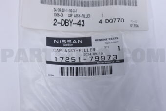 Nissan 1725179973 CAP ASSY-FILLER