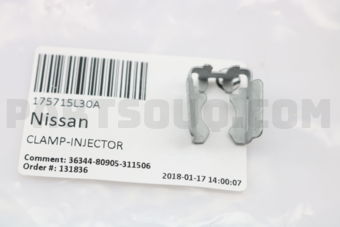 Nissan 175715L30A CLAMP-INJECTOR