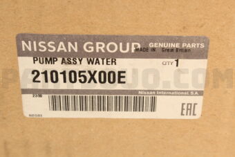 Nissan 210105X00E PUMP ASSY WATER
