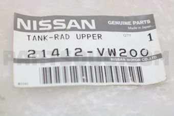 Nissan 21412VW200 TANK-RADIATOR,UPPER