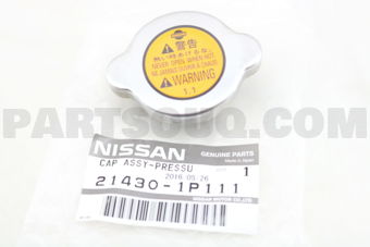 Nissan 214301P111 CAP ASSY-FILLER