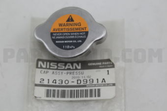 Nissan 21430D991A CAP ASSY-RADIATOR