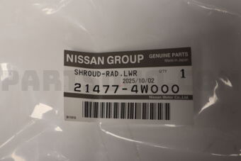 Nissan 214774W000 SHROUD-RADIATOR,LOWER