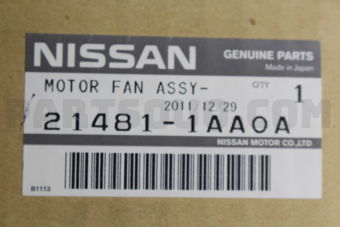 Nissan 214811AA0A MOTOR & FAN ASSY-W/SHROUD