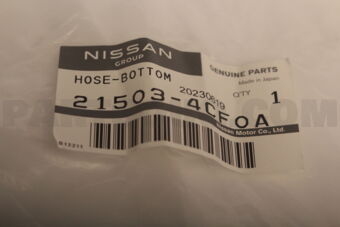 Nissan 215034CF0A HOSE BOTTOM